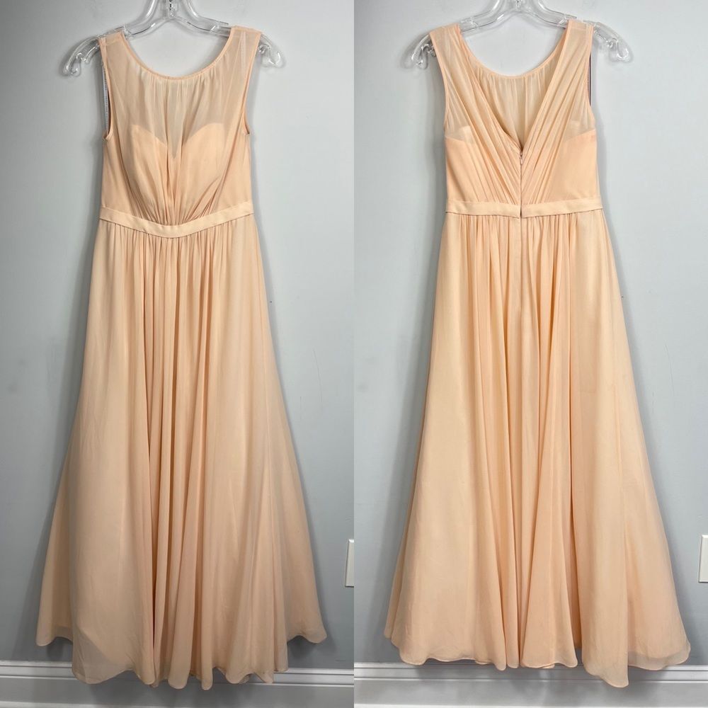 JENNY YOO BRIDESMAID MAXI DRESS VIVIENNE LONG CHIFFON GOWN Wedding Prom 4 - Picture 4 of 16